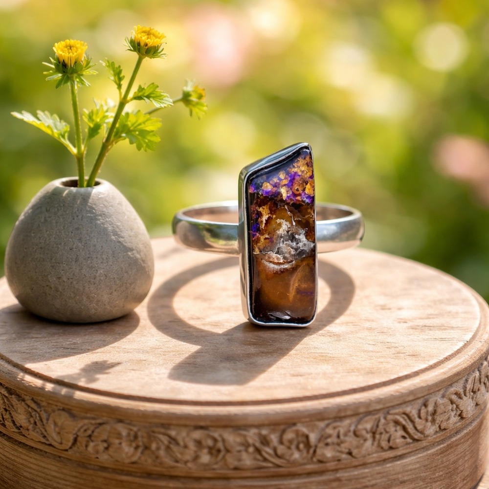 Boulder Opal Ring